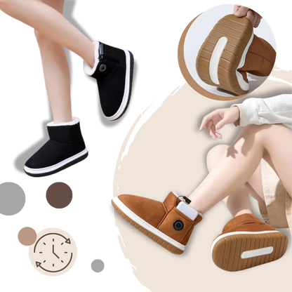 Rechargeable Heated Slippers with Graphene Technology for Winter Warmth | 3 Temperature Settings | Cozy Indoor Outdoor Shoes | Battery