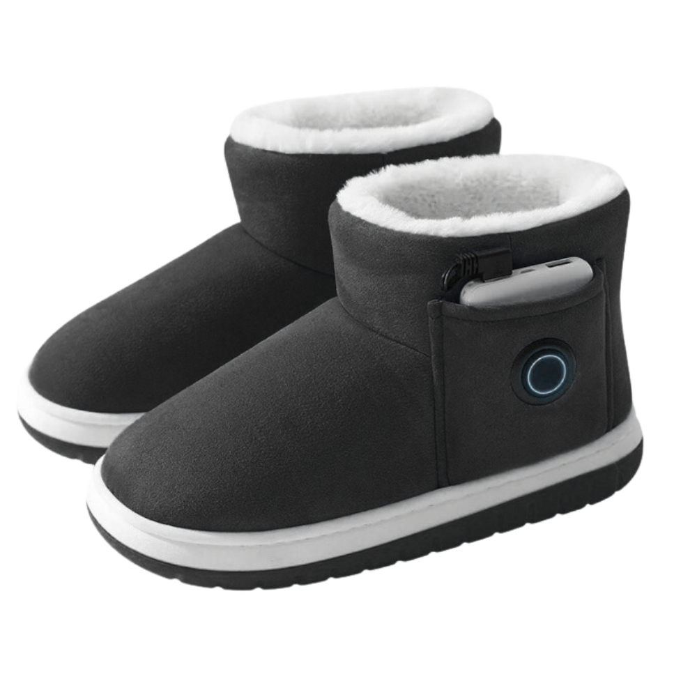 Rechargeable Heated Slippers with Graphene Technology for Winter Warmth | 3 Temperature Settings | Cozy Indoor Outdoor Shoes | Battery