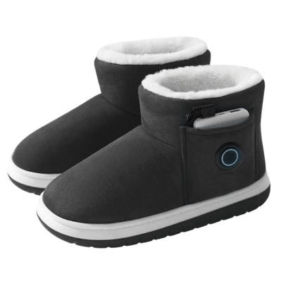 Rechargeable Heated Slippers with Graphene Technology for Winter Warmth | 3 Temperature Settings | Cozy Indoor Outdoor Shoes | Battery
