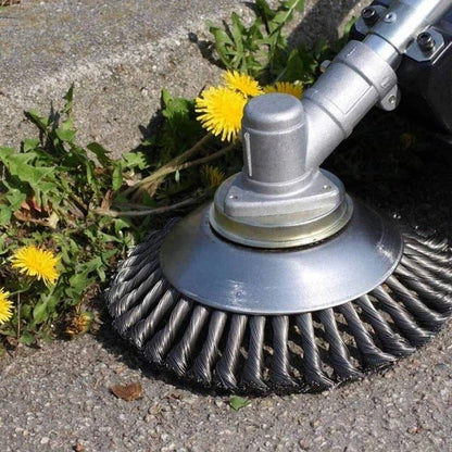 Steel Brush Blade Trimmer Head for Weed Removal & Lawn Edging 6 Inch Carbide Attachment for String Trimmers & Brush Cutters