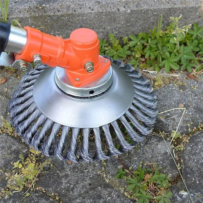 Steel Brush Blade Trimmer Head for Weed Removal & Lawn Edging 6 Inch Carbide Attachment for String Trimmers & Brush Cutters