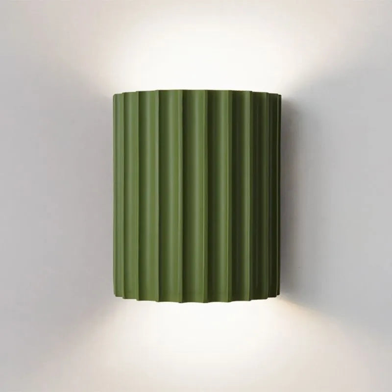 Round Resin Sconce 13-Inch LED Fixture Color Changing Hardwired Bedroom Hallway Reading Nook Diffused Glow Minimalist Contemporary Interior