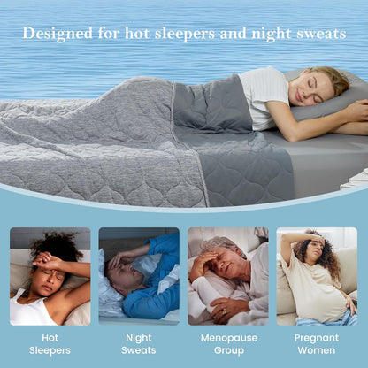 Ortekor Cozy | Cooling Dual-Sided Blanket for Hot Sleepers with Soft Breathable Fabric | Lightweight Throw for Comfortable Sleep