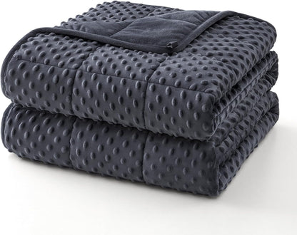 Cozy Comfort | Dots Weighted Blanket with Cooling Microfiber | All-Season Softness for Ultimate Relaxation