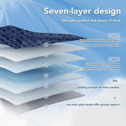 Cozy Comfort | Dots Weighted Blanket with Cooling Microfiber | All-Season Softness for Ultimate Relaxation