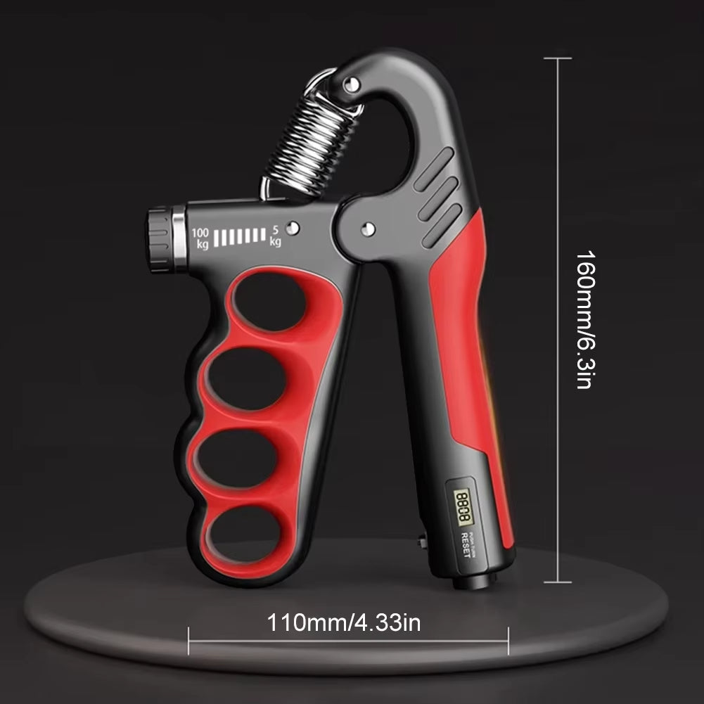 Adjustable Hand Grip Strengthener with Counter Up to 220 lbs Resistance for Forearm Training & Grip Workout at Home or Gym