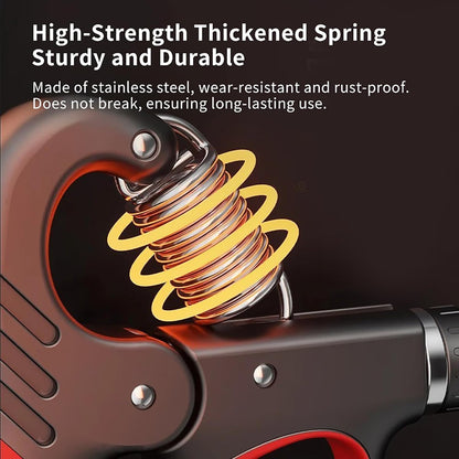 Adjustable Hand Grip Strengthener with Counter Up to 220 lbs Resistance for Forearm Training & Grip Workout at Home or Gym