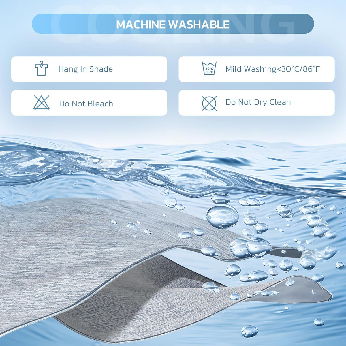 Cool Comfort | Queen Size Cooling Blanket with Q-Max >0.4 Fabric | Lightweight Summer Blanket for Hot Sleepers