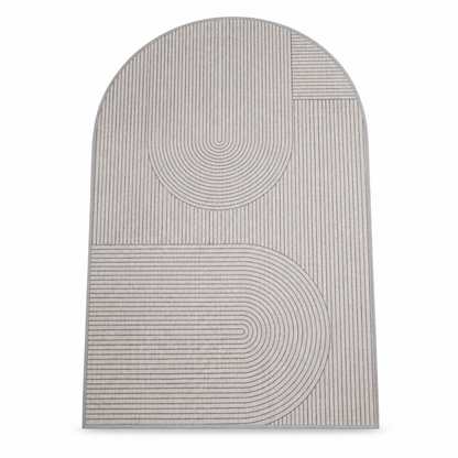 Office Chair Floor Protector Mat – Non-Slip Polyester Rug for Hardwood, Laminate & Carpet | Desk Area Guard in Cream or Gray