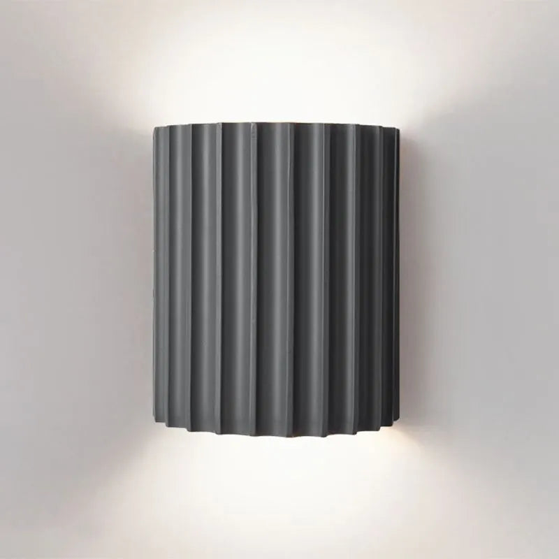 Round Resin Sconce 13-Inch LED Fixture Color Changing Hardwired Bedroom Hallway Reading Nook Diffused Glow Minimalist Contemporary Interior