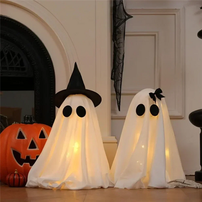 Halloween Ghost Figurine Set 2 Piece, Ghost Decorations for Shelf, Halloween Party Decor, Halloween Indoor Decor