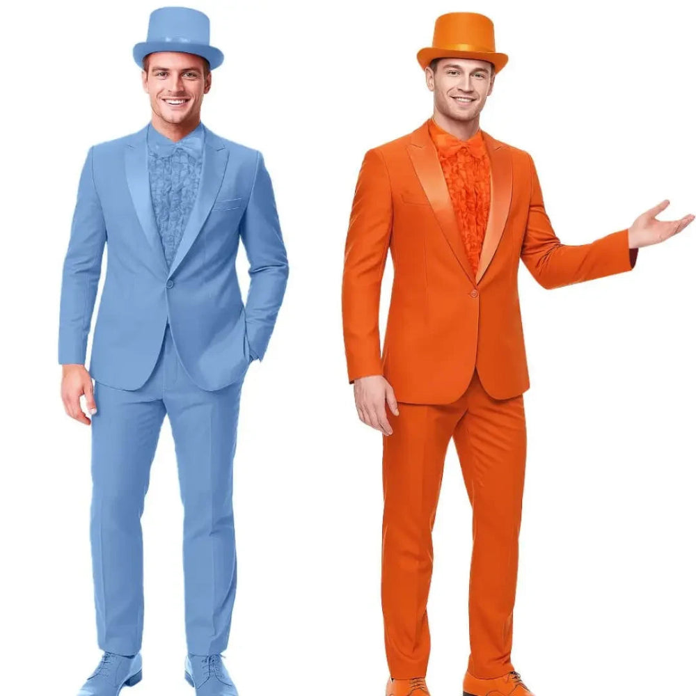 Bold Party Look | Men's Formal Suit Costume with Matching Hat | Perfect for Themed Events