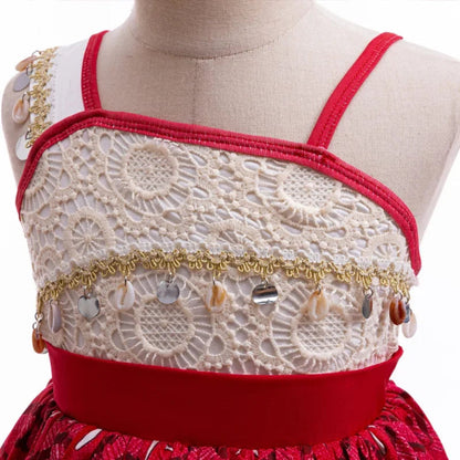 Island Princess Dress | Girls' Tropical Costume with Easy Movement | Perfect for Parties and Dress-Up