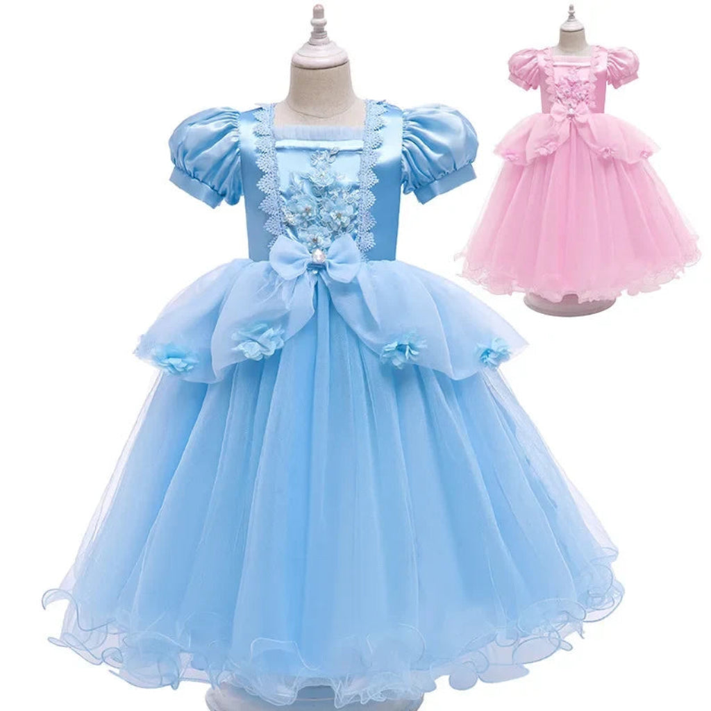 Enchanting Princess Costume | Girls Ball Gown Dress with Full Skirt | Perfect for Halloween and Themed Parties