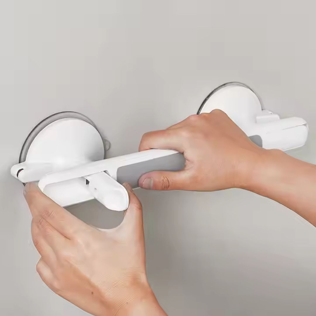 Suction Safety Rail for Bathroom Stability & Support – No-Drill Assist Handle for Shower, Tub & Toilet – Non-Slip Grab Bar for Seniors