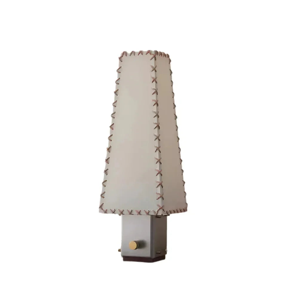 Accent Lamp with Natural Fabric Shade 20 Inch Stainless Steel Base Warm Glow E14 Socket for Nightstand Console Office Bedroom Living Room Re