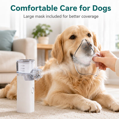 Ortekor Portable Pet Nebulizer Care Kit for Cats & Dogs - Quiet Mist Device for Senior & Sensitive Pets