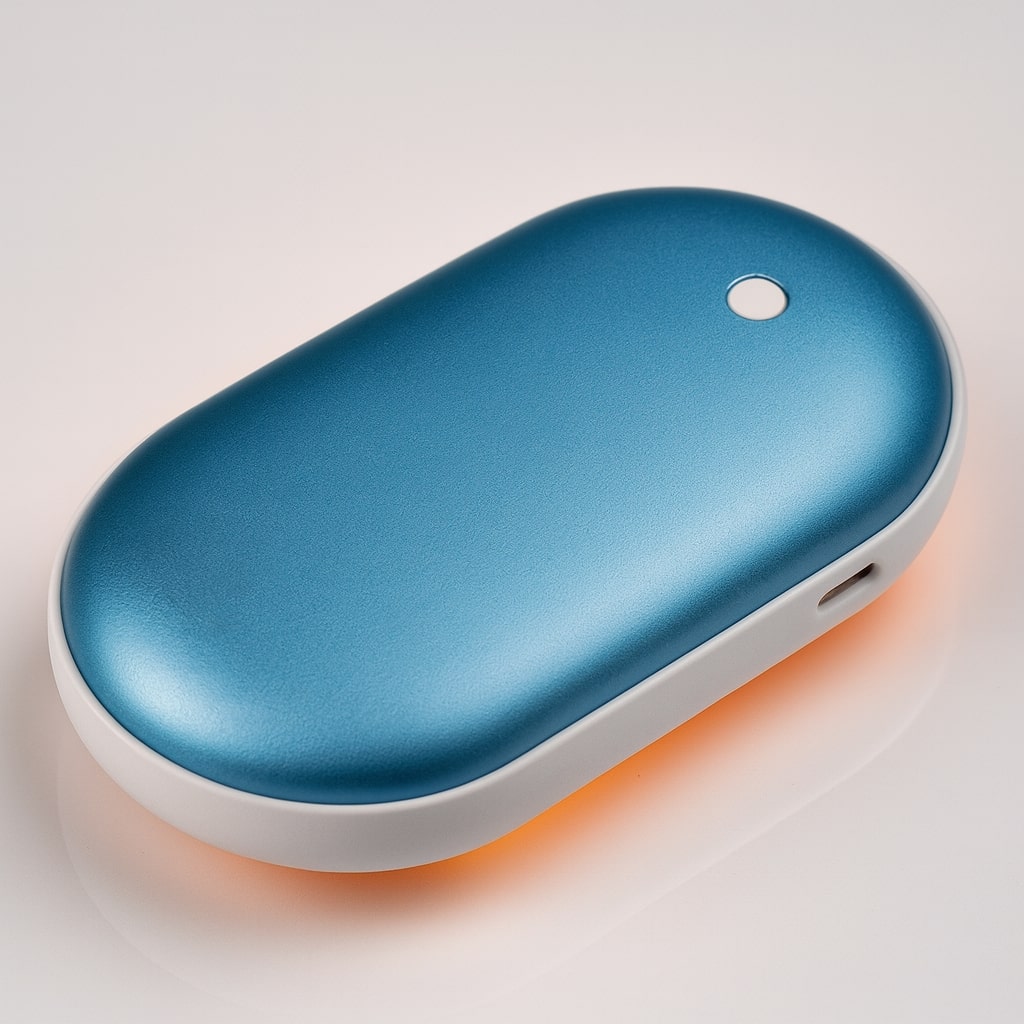 Rechargeable Hand Warmer with Power Bank – Dual-Sided Heat, 3 Temperature Settings, USB Charging for iPhone & Android