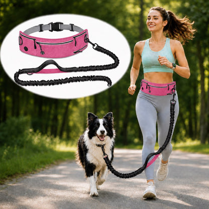 Ortekor Hands-Free Dog Running Leash Waist Belt – Shock Absorbing & Reflective, Perfect for Jogging, Hiking & Outdoor Walks with Your Dog