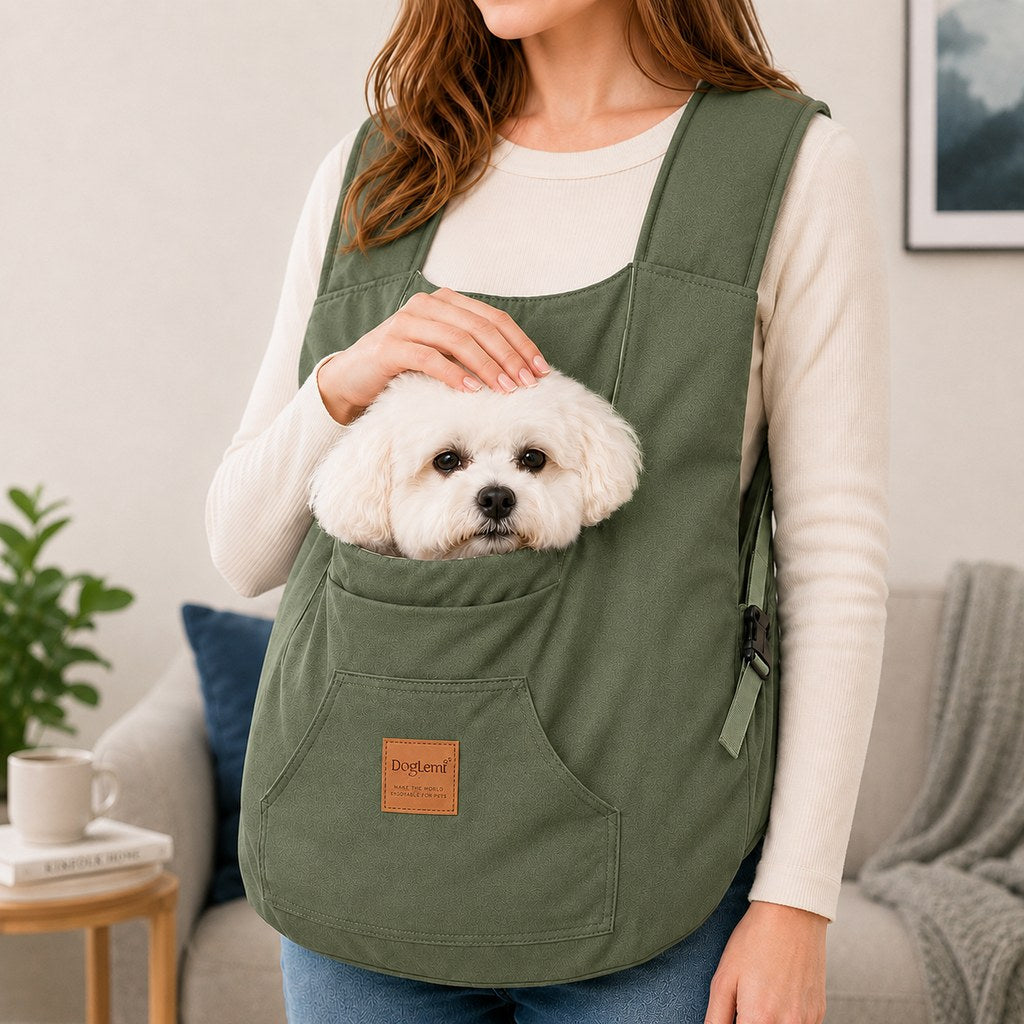 Ortekor Hands-Free Front Pet Carrier for Small Dogs & Cats - Comfortable Carry for Walking, Shopping & Travel