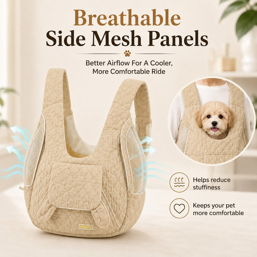Ortekor Hands-Free Front Pet Carrier Backpack for Small Dogs & Cats - Comfortable Carrying for Walks & Travel