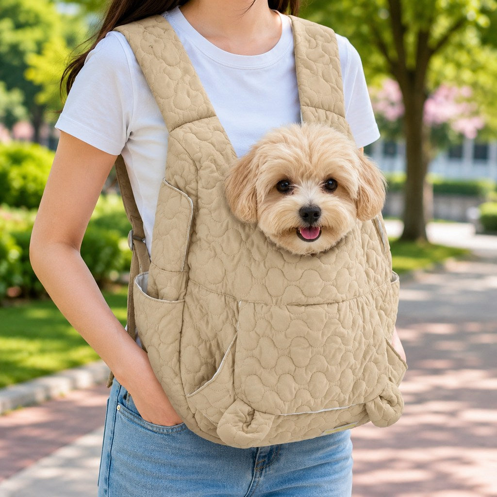 Ortekor Hands-Free Front Pet Carrier Backpack for Small Dogs & Cats - Comfortable Carrying for Walks & Travel