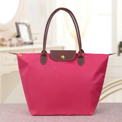 Oxford Cloth Crossbody Shoulder Bag for Women with Foldable Storage and Water-Resistant Fabric