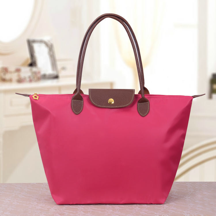 Oxford Cloth Crossbody Shoulder Bag for Women with Foldable Storage and Water-Resistant Fabric