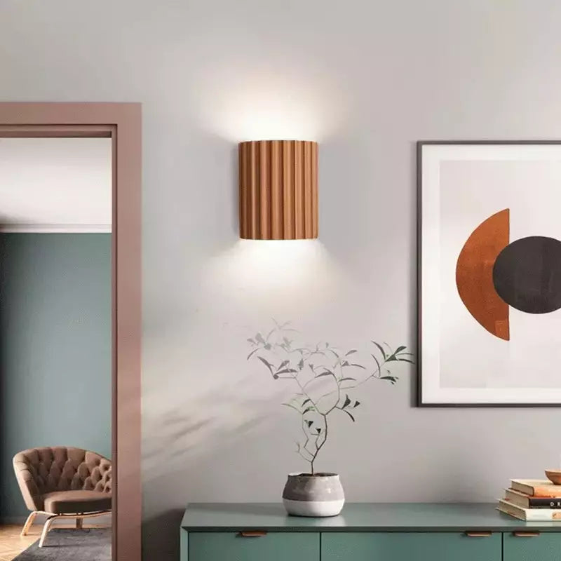 Round Resin Sconce 13-Inch LED Fixture Color Changing Hardwired Bedroom Hallway Reading Nook Diffused Glow Minimalist Contemporary Interior