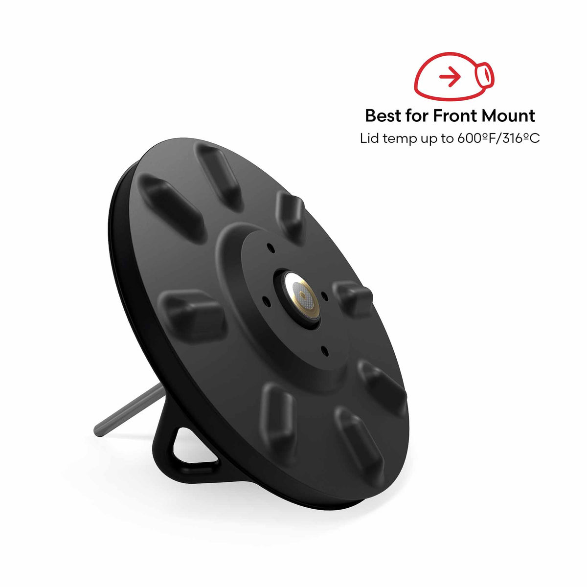 Versatile Grill Mount | Magnetic Temperature Gauge Holder with Heat Shield | Accurate Cooking Control for Perfect Grilling