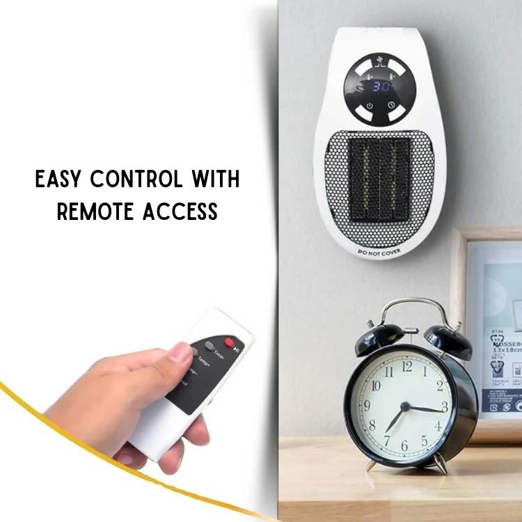 Ceramic Tower Heater White 345 sq ft Adjustable Temp Remote Timer Portable Indoor Warming Fan for Bedroom Bathroom Office Living Room