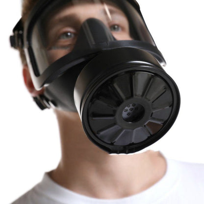 Full-Face Respirator with Built-In Hydration System & Audio Port for CBRN Protection