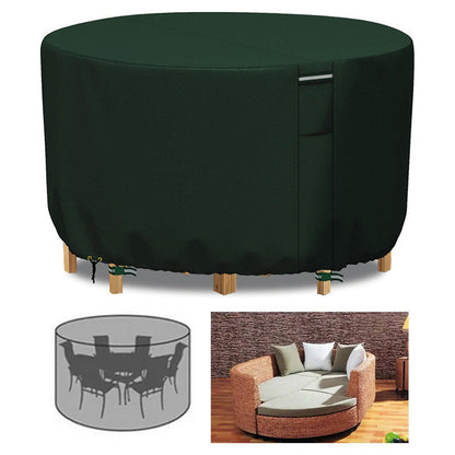 Weatherproof Circular Patio Table Cover with Ventilation – 600D Oxford Fabric, Adjustable Drawstring, UV-Resistant Protection for Round