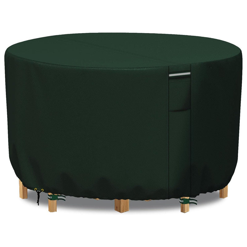 Weatherproof Circular Patio Table Cover with Ventilation – 600D Oxford Fabric, Adjustable Drawstring, UV-Resistant Protection for Round