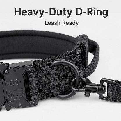 Ortekor Heavy-Duty Tactical Dog Collar for Walks & Training - Padded Handle Control for Strong Large Dogs