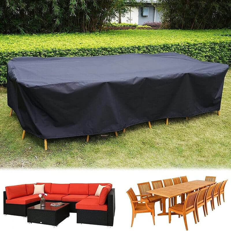 All-Weather Patio Furniture Cover with Tie-Down Straps & Storage Bag for Tables, Sofas, Sectionals, Dining Sets