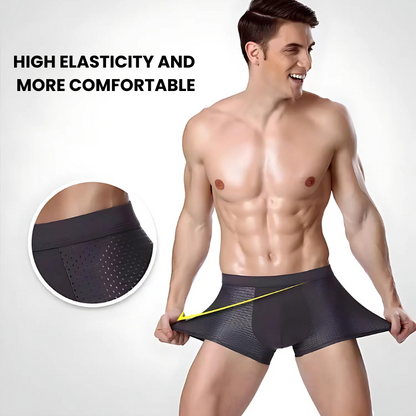Men's Bamboo Boxer Briefs 4-Pack – Breathable, Stretch-Fit Underwear for All-Day Comfort