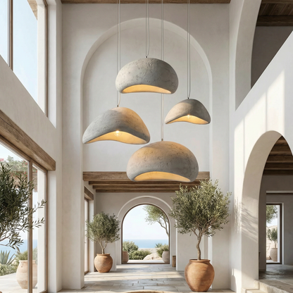 Ceiling Pendant Light Fixture Minimalist Japanese Design HDPE Glass Iron Hardwired for Dining Room Kitchen Island Living Room Bedroom Modern