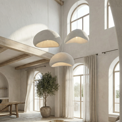Ceiling Pendant Light Fixture Minimalist Japanese Design HDPE Glass Iron Hardwired for Dining Room Kitchen Island Living Room Bedroom Modern