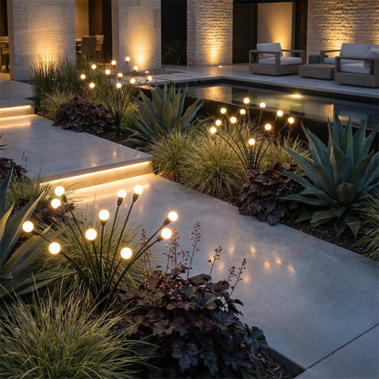 Motion-Activated Pathway Lights Outdoor Solar Powered LED Stakes Garden Yard Decor Dancing Landscape Illumination for Walkways Driveways Flo