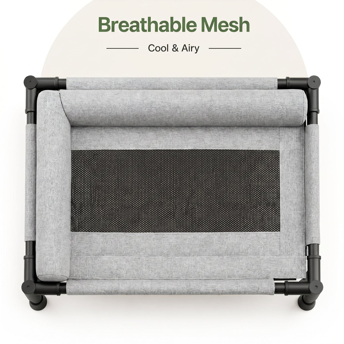 Ortekor Raised Breathable Mesh Dog Bed (Removable Washable Pillow)
