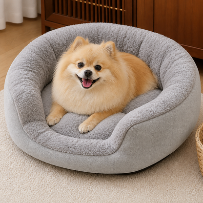 Ortekor Plush Faux Fur Bolster Bed