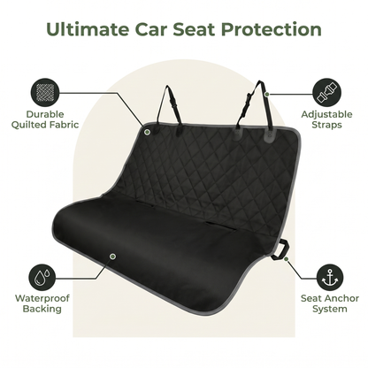 Ortekor Waterproof & Scratch-Resistant Padded Oxford Back Seat Hammock (Universal Fit)