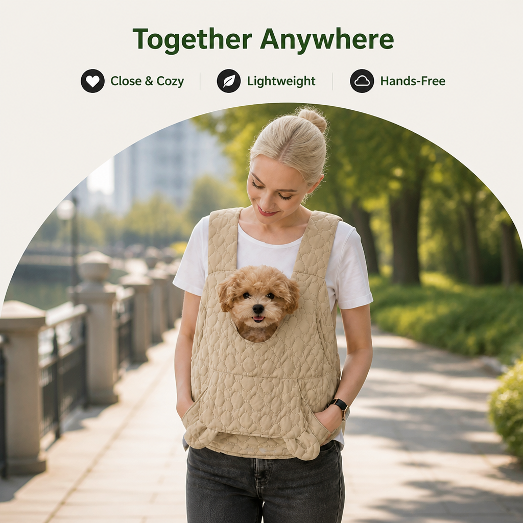Ortekor Waterproof & Windproof Hands-Free Pet Carrier (Front Chest Backpack)