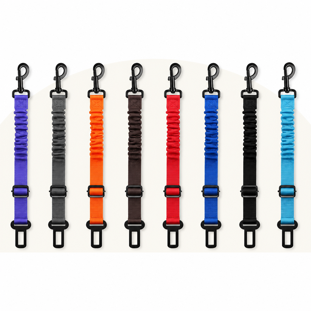 Ortekor Retractable Elastic Nylon Dog Car Seat Belt