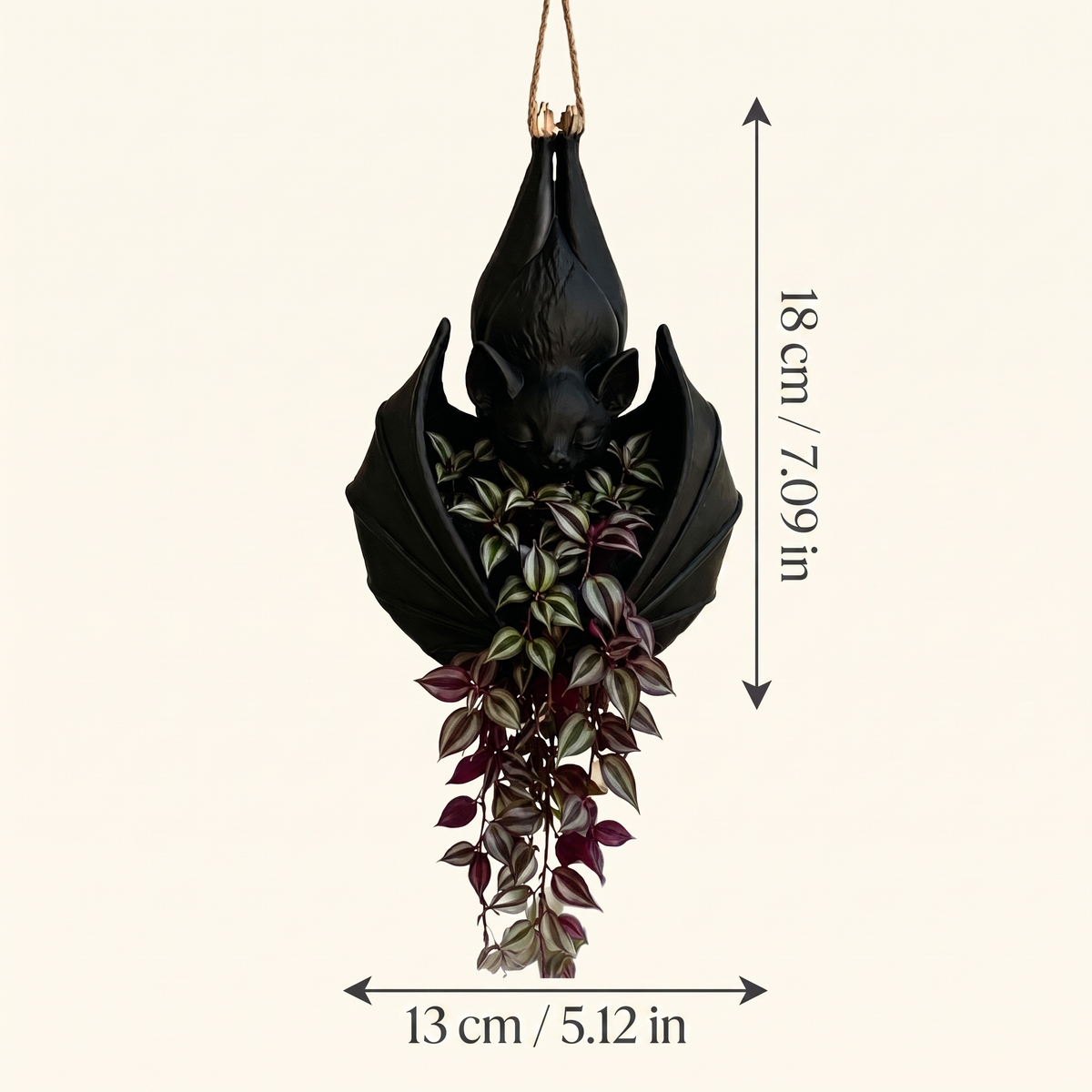 Noctiflora™ – Gothic Bat Hanging Planter
