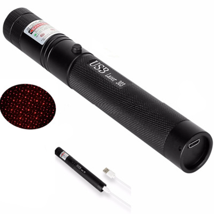 Rechargeable Tactical Laser Pointer with Adjustable Focus Beam for Presentations, Stargazing & Outdoor Use | USB Powered Long Distance