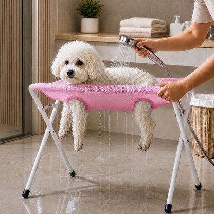 Ortekor Pet grooming rack suitable for cats and small to medium-sized dogs - foldable eight-opening design for convenient home grooming.