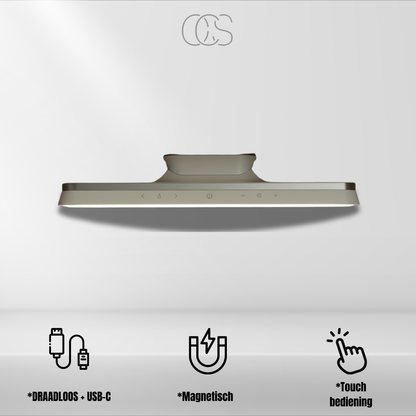 Rechargeable Magnetic LED Wall Light 12 Inch Aluminum Touch Dimmer Bedside Reading Lamp Portable Battery-Powered Under Cabinet Task Lighting