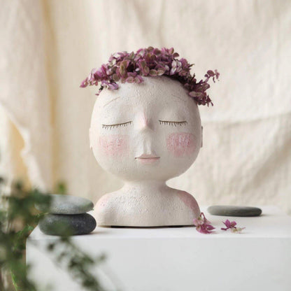 Tranquil Sleep Face Planter Vase